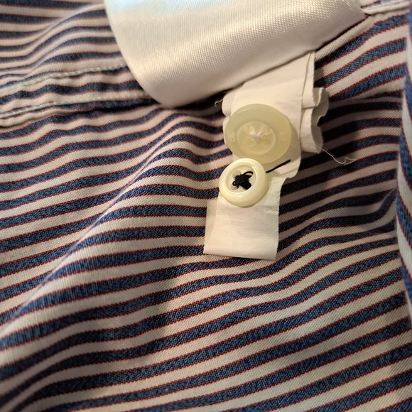 Banana Republic Soft Wash Slim Fit L men's long sleeve striped button down shirt - Picture 13 of 16